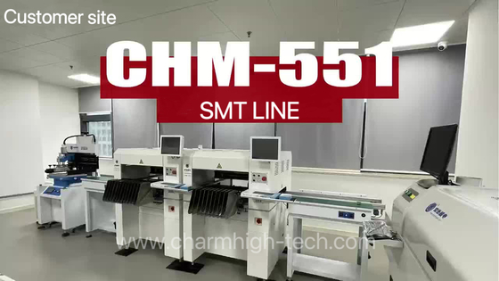 Đường SMT nhỏ và trung bình với máy in 3250 Stecnil CHM-551 SMT Pick and Place Machine 830 Reflow Oven