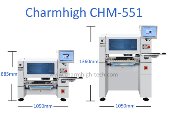 Charmhigh CHM551 SMD Pick And Place Machine Độ chính xác cao cho 0201 / QFN / BGA