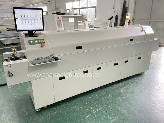 PC6635 Đường sắt + điều khiển PC Tốc quay không chì 2200 * 350mm Máy hàn vùng 6 temp