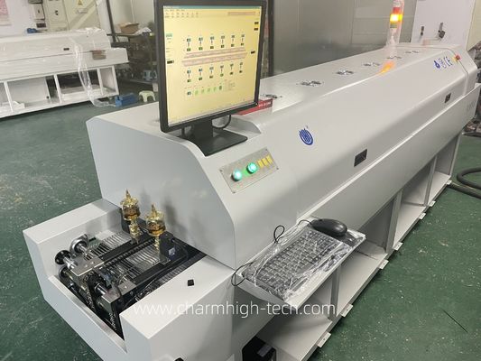 Lò nướng lại CHM-PC6635 không chì với điều khiển PC, 6 vùng nhiệt độ và diện tích gia nhiệt 2200*350mm cho hàn SMT