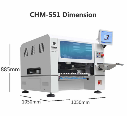 Độ chính xác cao 0201 Đường dây lắp ráp PCB máy tính để bàn 4 đầu CHM-551 SMD Pick and Place Machine Reflow Oven T962C