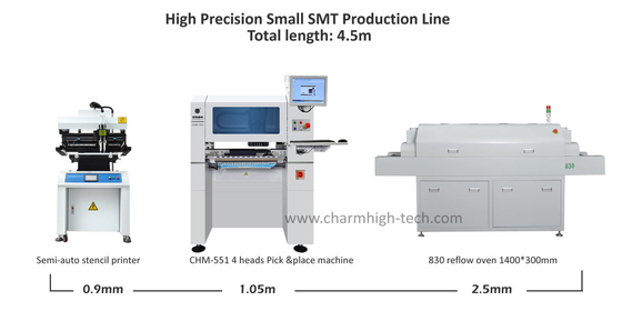 Semi Auto 3250 Solder Paste Printer, CHM-551 Pick Place Machine, 830 Reflow Oven