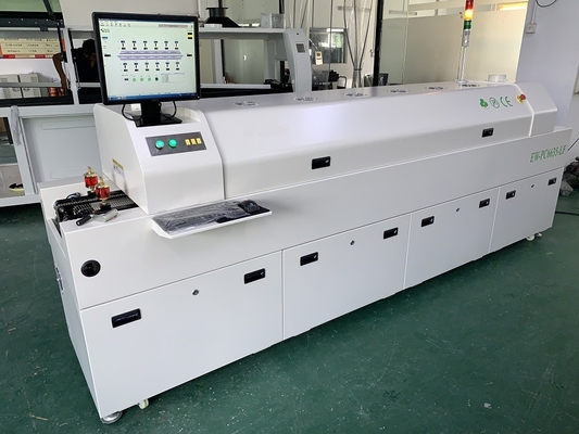 Đường sắt hoàn toàn tự động 6 vùng nhiệt không chì lò phản phồng 2200 * 350mm Máy sưởi điều khiển PC