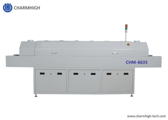 CHM-6635 lò phản phồng 6 Temp. Zone (up6 + down6) 2200 * 350mm SMT máy hàn phản phồng