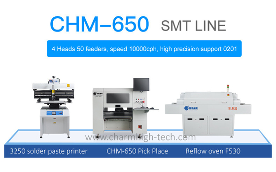 Máy in dán hàn bán tự động 3250, máy chọn vị trí CHM-650